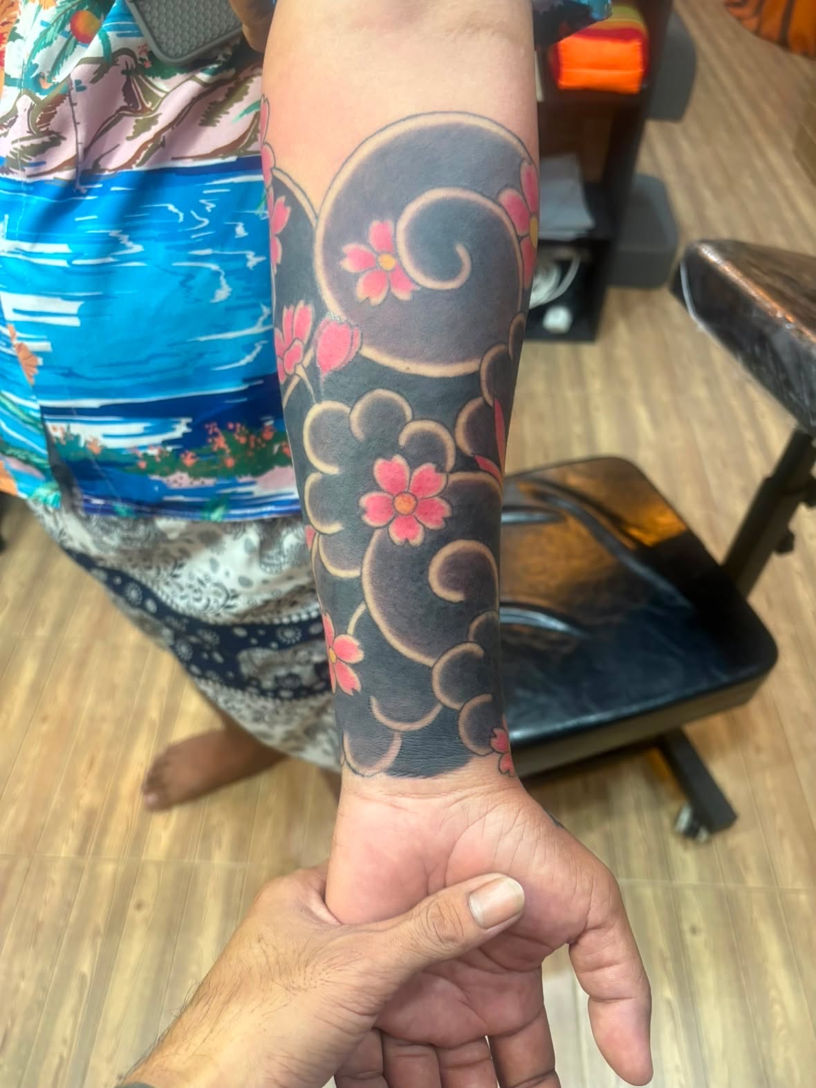 Japanese cherry blossom forearm