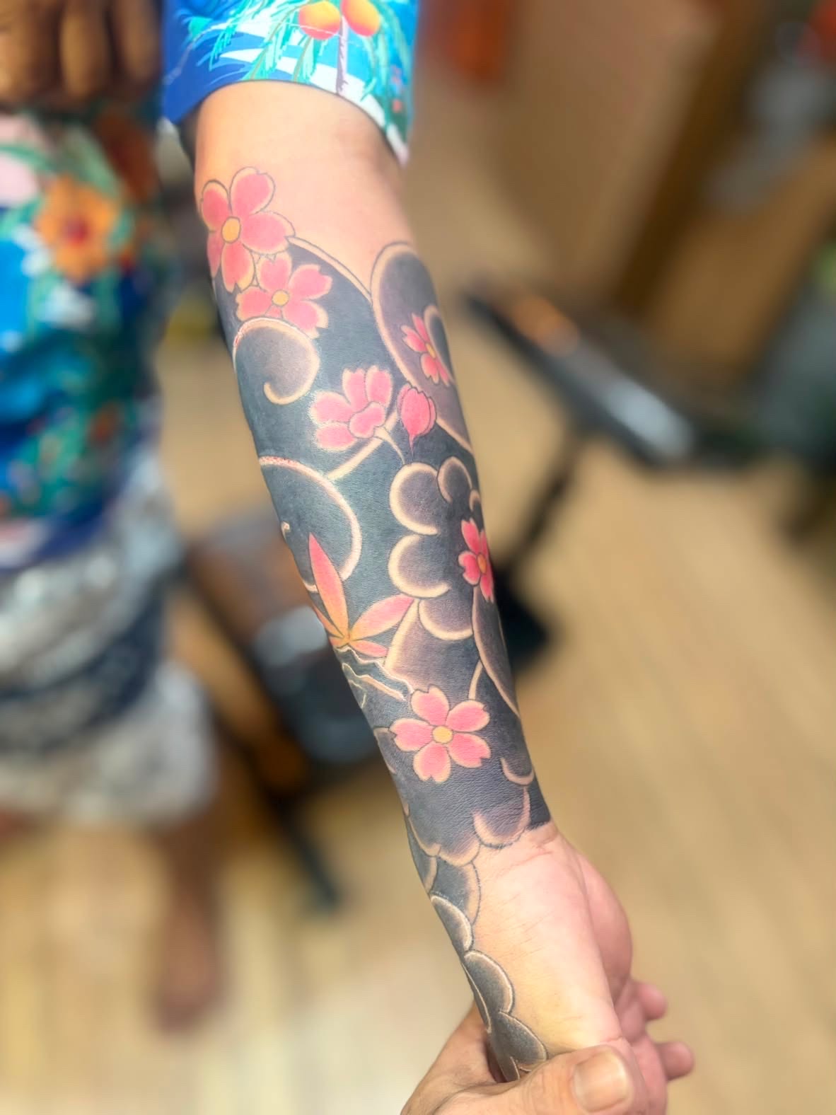 Japanese cherry blossom sleeve